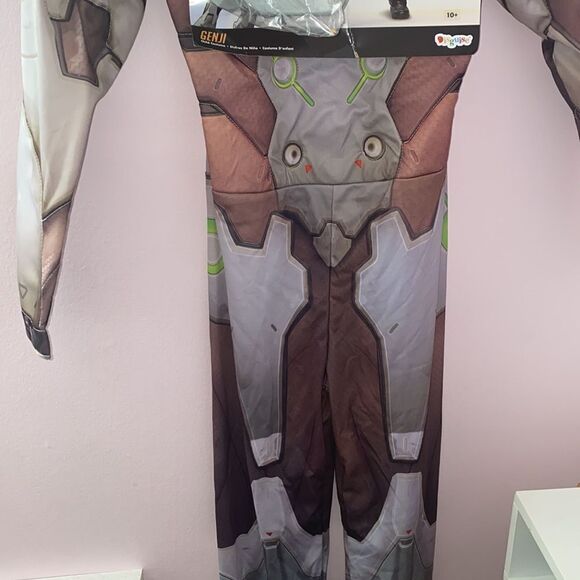 🔥Boys Genji Muscle Costume - Overwatch kids boy New - Picture 7 of 11